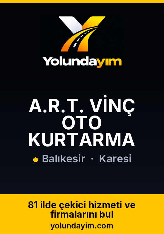 A.R.T. VİNÇ OTO KURTARMA