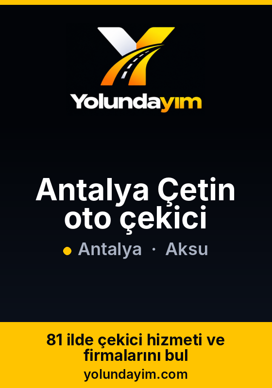 Antalya Çetin oto çekici