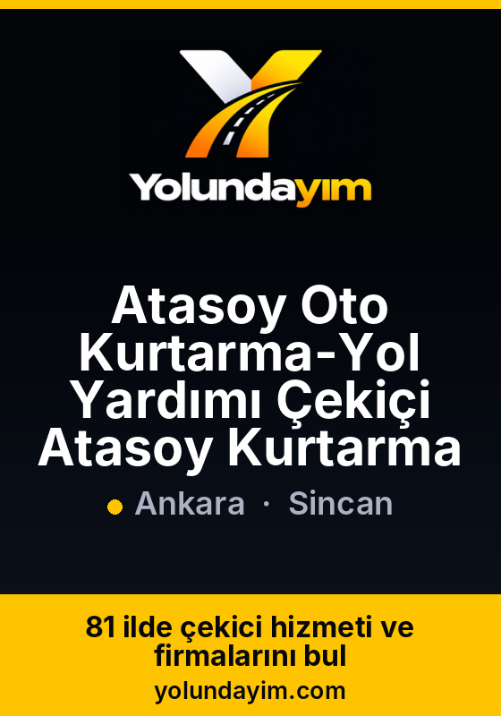 Atasoy Oto Kurtarma-Yol Yardımı Çekiçi Atasoy Kurtarma