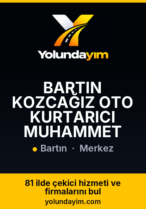 BARTIN KOZCAĞIZ OTO KURTARICI MUHAMMET