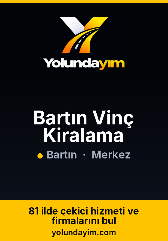Bartın Vinç Kiralama