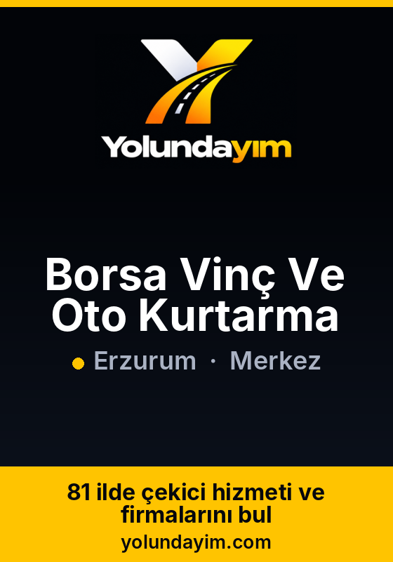 Borsa Vinç Ve Oto Kurtarma