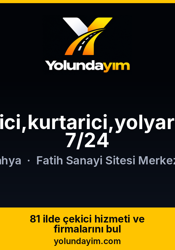çekici,kurtarici,yolyardım 7/24