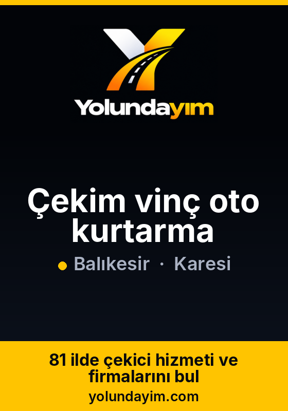 Çekim vinç oto kurtarma
