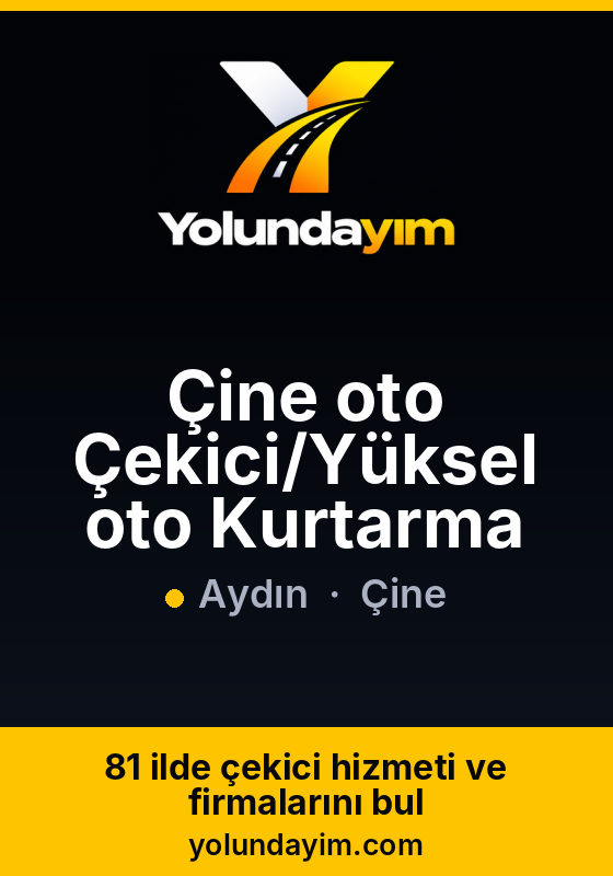 Çine oto Çekici/Yüksel oto Kurtarma