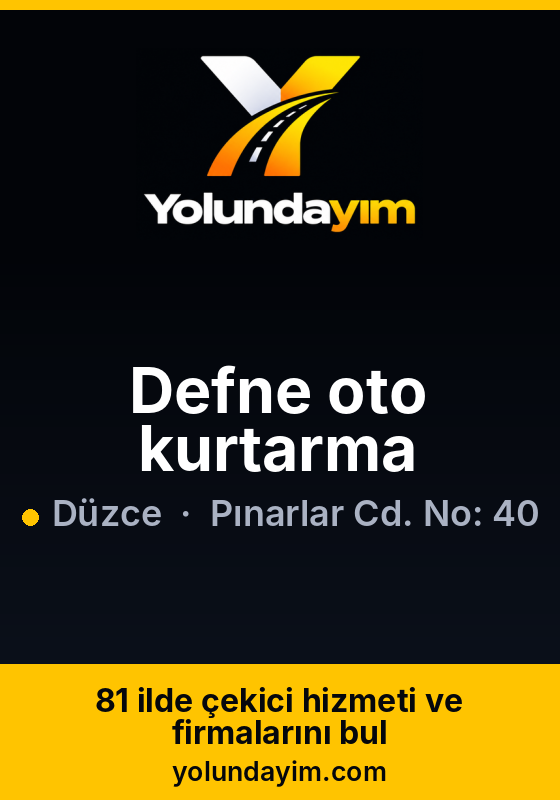 Defne oto kurtarma