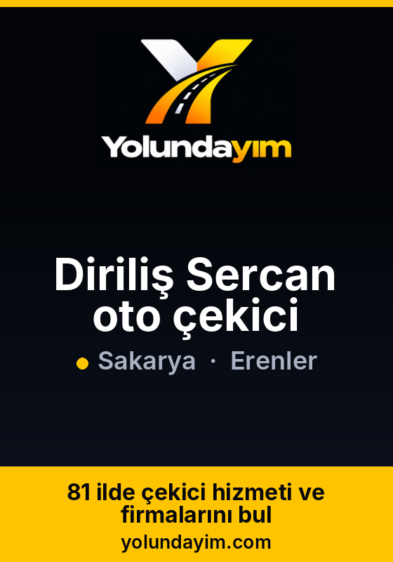 Diriliş Sercan oto çekici