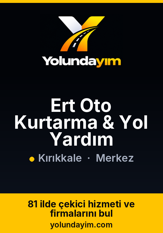 Ert Oto Kurtarma & Yol Yardım