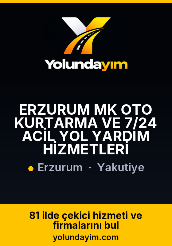 ERZURUM MK OTO KURTARMA VE 7/24 ACİL YOL YARDIM HİZMETLERİ