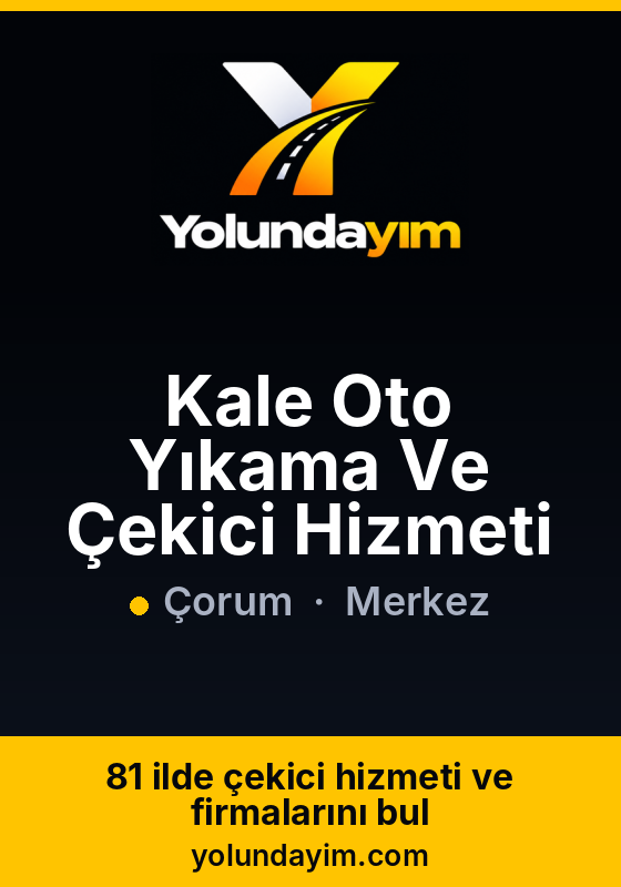 Kale Oto Yıkama Ve Çekici Hizmeti