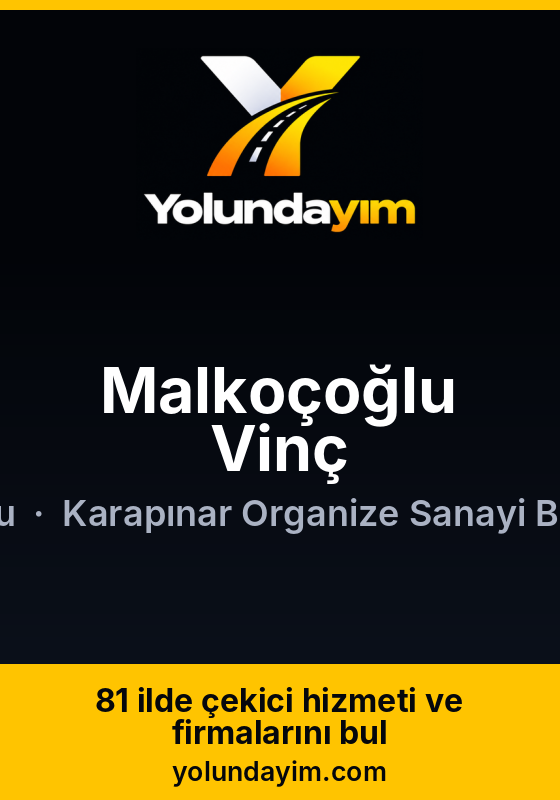 Malkoçoğlu Vinç