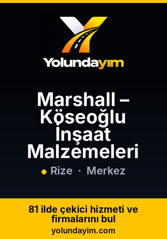 Marshall – Köseoğlu İnşaat Malzemeleri