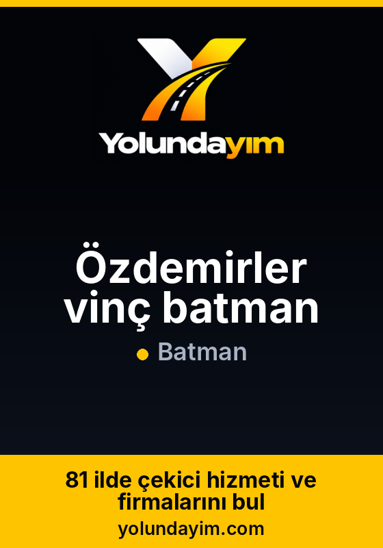 Özdemirler vinç batman