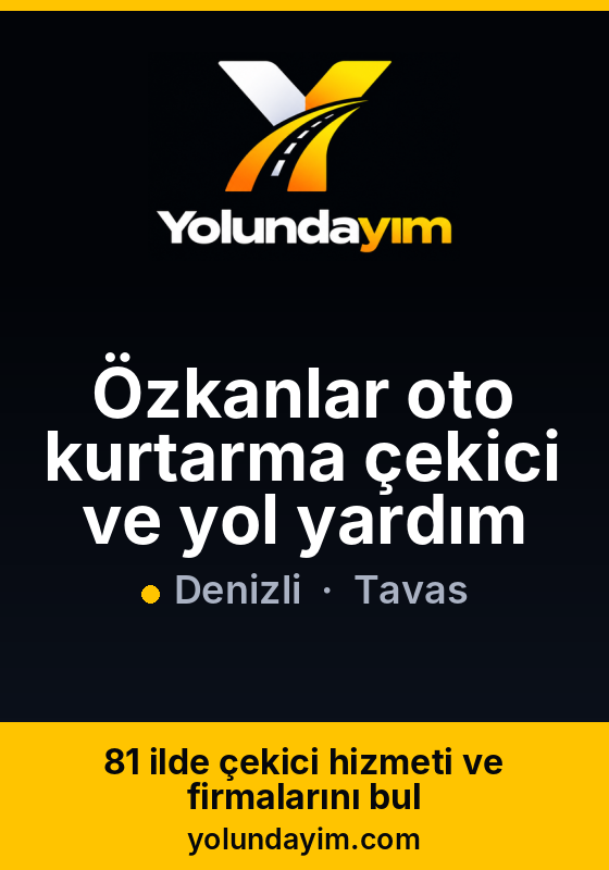 Özkanlar oto kurtarma çekici ve yol yardım