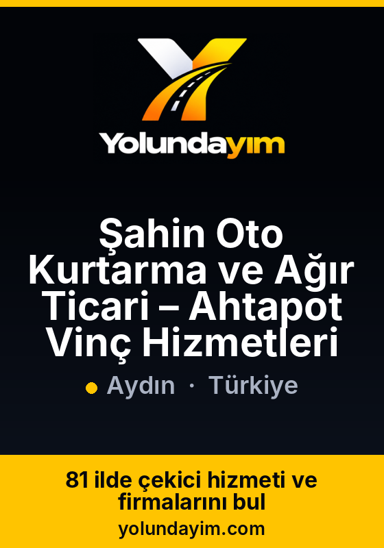 Şahin Oto Kurtarma ve Ağır Ticari – Ahtapot Vinç Hizmetleri