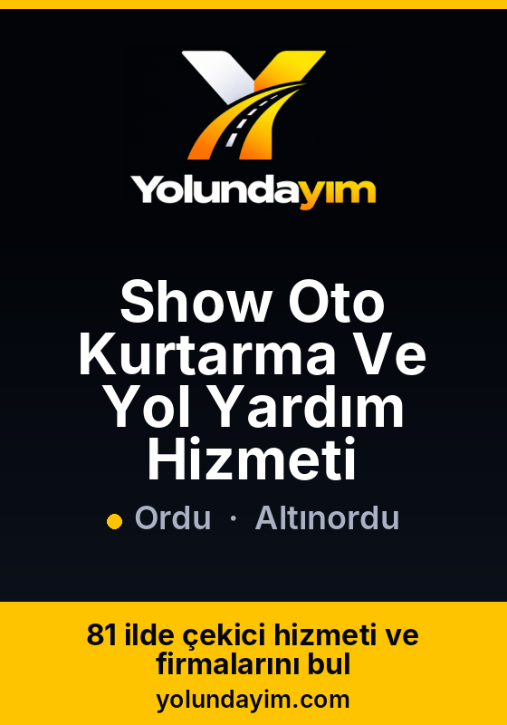 Show Oto Kurtarma Ve Yol Yardım Hizmeti
