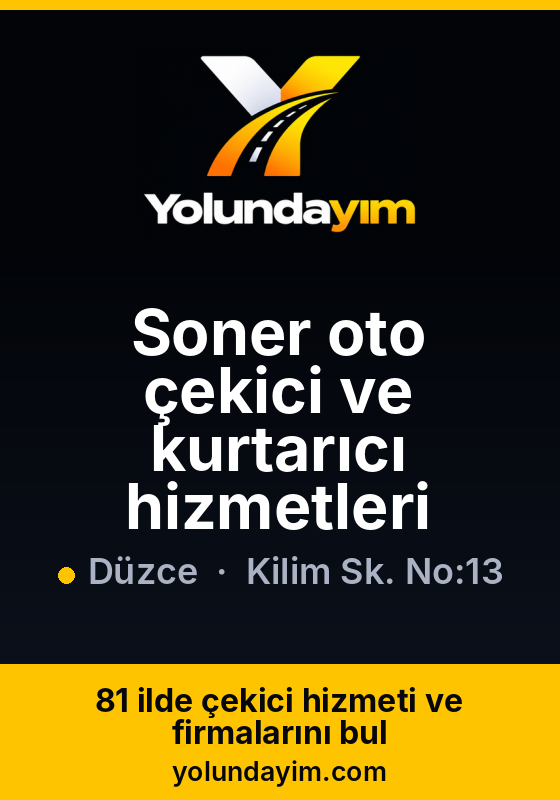 Soner oto çekici ve kurtarıcı hizmetleri