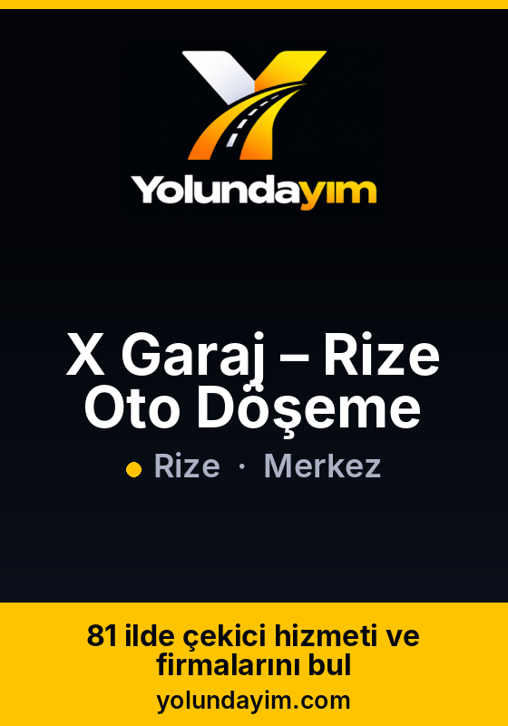 X Garaj – Rize Oto Döşeme