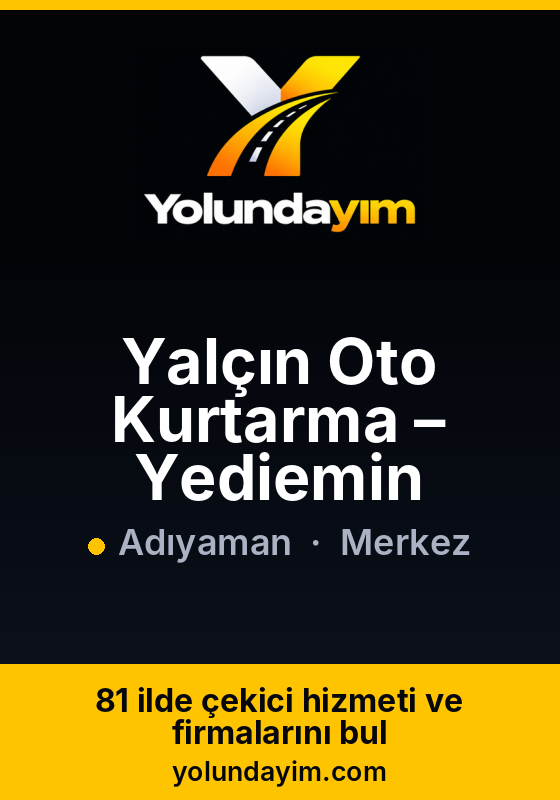 Yalçın Oto Kurtarma – Yediemin